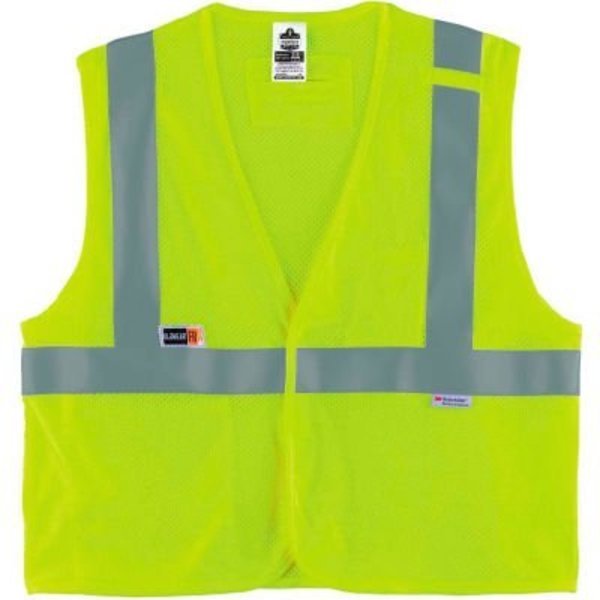 Ergodyne GloWear 8260FRHL Class 2 FR Modacrylic Vest, Lime, 4XL/5XL 21499